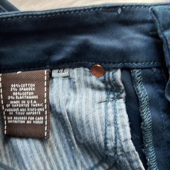 7 for all Mankind denim with a shiny coating in blue - Picture 3 of 6